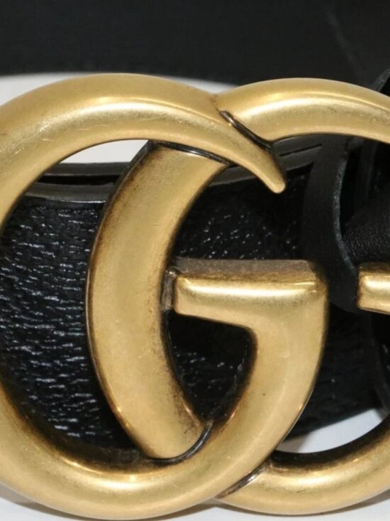 Gucci GG Marmont Men\'s wide belt 75/30 - Black/Gold main image 13
